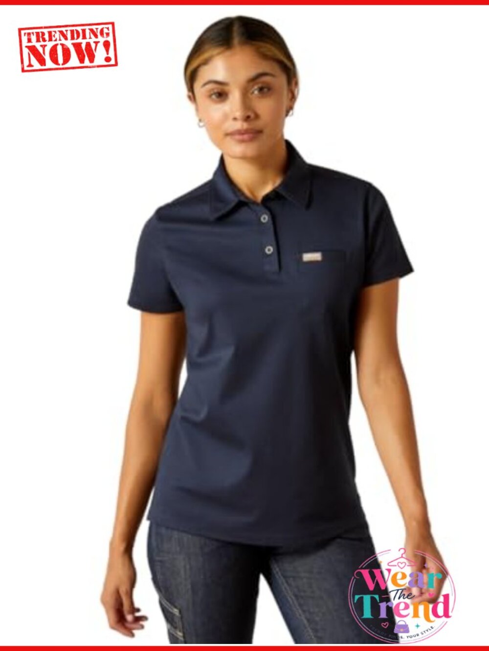 Womens Rebar Foreman Polo Short Sleeve Classic Fit Moisture Wicking Shirt